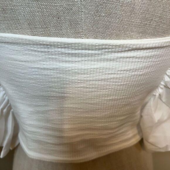 Zara Combination Fabric Cropped Top. Great Condition Size L - Picture 9 of 9